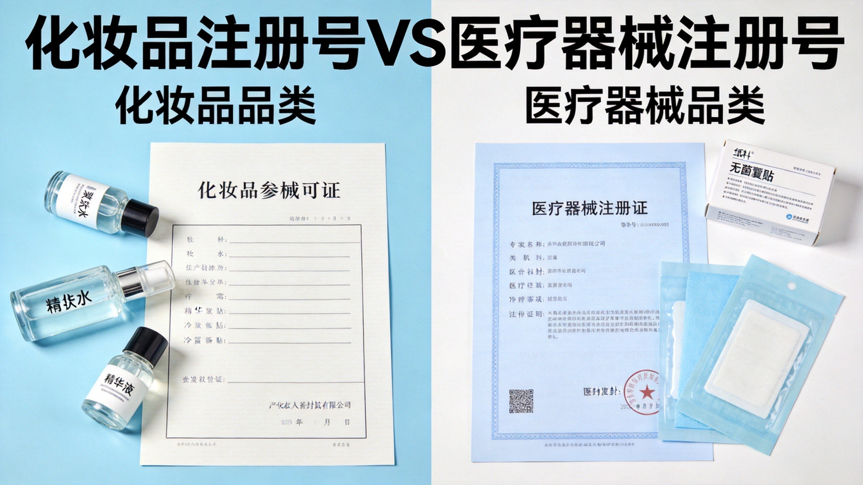 妆字号与械字号的区别与合规要点：企业如何正确选择产品注册路径