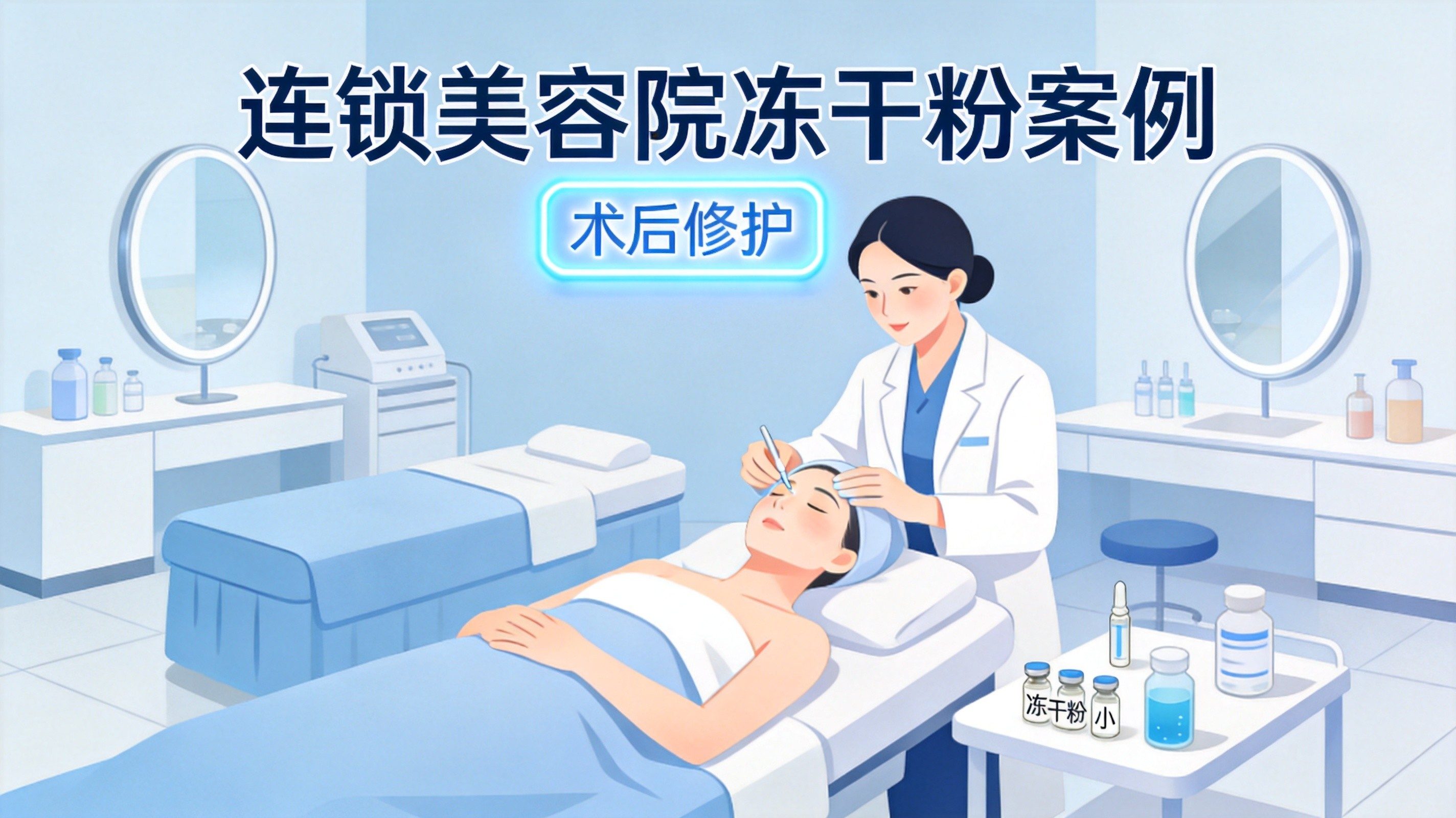 广州某12家连锁美容院导入械字号冻干粉做轻医美术后修护项目：从选品到月销40万的8个月实录